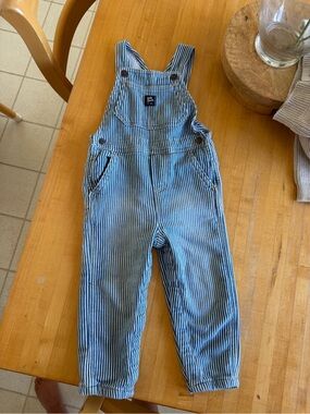 OshKosh B'gosh Blue & White Striped Overalls